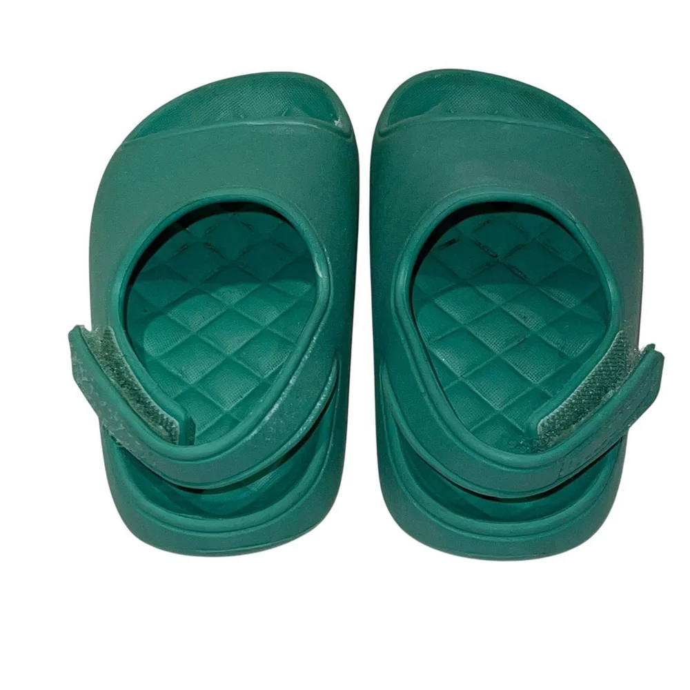 Toddler‎ Cat & Jack Green Lightweight Sandals Size 5 EUC Hook & Loop Sling Back